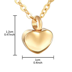 Kalung Urn Hati Kremasi Baja Tahan Karat untuk Abu Jenazah, Liontin Hati, Perhiasan Kenangan - Product Image 2
