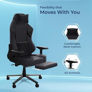 High Quality Vintage Brown <b>Leather</b> Ergonomic Gaming <b>Chair</b> New Design Revolving <b>Reclining</b> Swivel with Comfortable Footrest - Product Image 2
