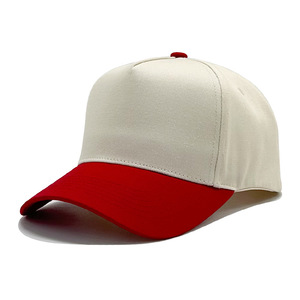 100% cotton nam tùy chỉnh thêu logo dây 5 Bảng điều khiển hai màu hai tông CHA Mũ Mũ Mũ bóng chày - Product Image 3