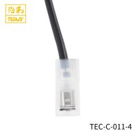 Cable Eléctrico de Bajo Voltaje 12V/0.5A, Conductor de Cobre Negro 14AWG, Aislamiento de PVC, Serie 250, Terminal OEM