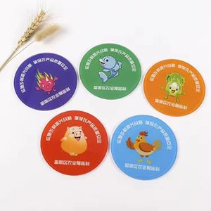 Sous-verres ronds en PVC souple et silicone, colorés, de haute qualité, personnalisables en gros - Product Image 1