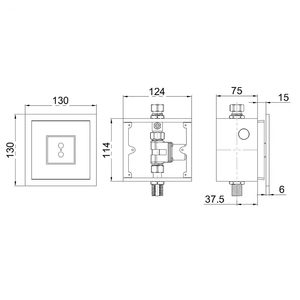 HY-335D tự động cảm biến nơi để tiểu tuôn ra van touchless treo tường Brass flusher cho phòng tắm - Product Image 3