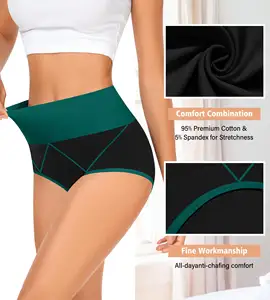 Calzoncillos bóxer de talla grande para mujer, ropa interior de gran tamaño de corte alto y elástico para mujer