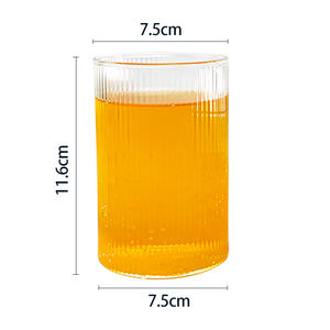 Vaso de chupito trapezoidal de lujo de alta calidad, vaso de cristal estampado Vertical, vasos para beber rodantes inclinables, vaso de whisky Rock - Product Image 4