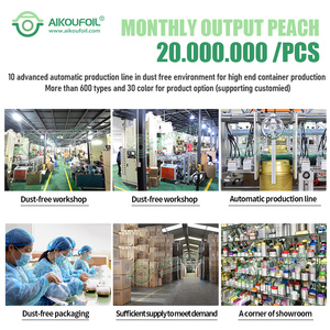 Distributore di contenitori per alimenti eco friend take out foglio di alluminio teglia per pizza foglio di alluminio con primer per stampa altri imballaggi in metallo - Product Image 6