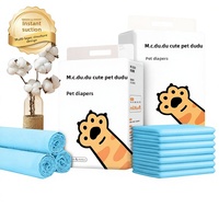 Couches d'apprentissage jetables pour chats et chiens, style patte de chat, en non-tissé, fibres de pâte de bois SAPPE, désodorisantes et absorbantes, vente en gros