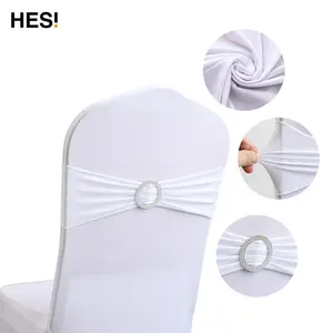 Spandex otel ziyafet elastik sandalye kılıfı bant yay düğün dekorasyon sandalye Sashes