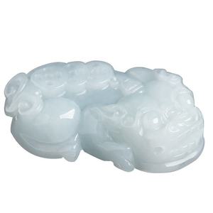 Pendentif en jade blanc naturel de Jadeite du Myanmar Pi Xiu, style chinois, bestioles mythiques, cadeau avec certificat d'évaluation PX02 - Product Image 5