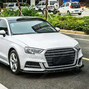 สำหรับ A3 S3 8V ปี 2016 2017 2018 2019 สปอยเลอร์กันชนหน้า ดิฟฟิวเซอร์ ชุดแต่งภายนอกสำหรับรถแข่ง อุปกรณ์ตกแต่งเสริม ชุดแต่งตัวถัง - Product Image 4