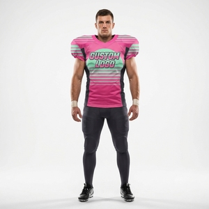 Sports Wears Men American Football Jersey Heat-Transfer Printing Custom Logo Design 100% Polyester Short Sleeve - Product Image 5