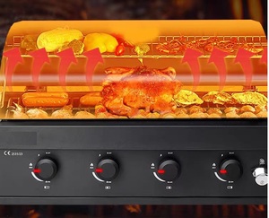 <span class=keywords><strong>Barbecue</strong></span> hybride extérieur grand format au gaz et au charbon de bois, chariot <span class=keywords><strong>4</strong></span> brûleurs, fumoir sans fumée, usage domestique, en acier inoxydable thermolaqué - Product Image 2