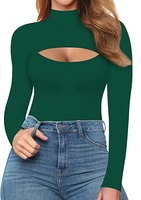 Nouvelle vente chaude transfrontalière pour eBay : Pull sexy à col roulé, style européen et américain, ajouré sur le devant, coupe ajustée, manches longues, longueur genou, collection automne
