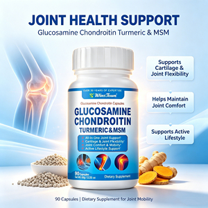 Capsules Wins Town Glucosamine Chondroïtine MSM pour la santé et le confort des articulations des adultes, complément alimentaire, flacon de capsules - Product Image 4