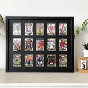 Wooden Sports Card Display Frame <b>Shadow</b> <b>Box</b> Wall Hanging for PSA Graded Trading Cards Collection Dustproof Acrylic Cover - Product Image 1