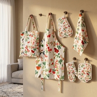 Essuie-tout en coton pur gaufré - Motif floral doux, durable, écologique, hypoallergénique, lavable en machine, multi-usages pour la cuisine