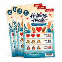 Boletos de Juego Personalizados con Impresión a Doble Cara, Tarjetas Desprendibles de Alta Calidad, Tarjetas con Tres Ventanas para Ganar Premios