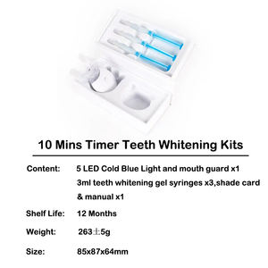 Kit di sbiancamento dei denti di lusso per la casa professionale sbiancamento dentale 5 LED <span class=keywords><strong>rosso</strong></span> e blu luce dei denti Kit di sbiancamento Logo privato - Product Image 6