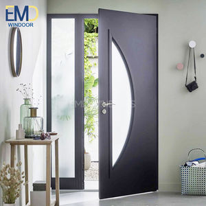 Portes d'entrée françaises modernes en alliage d'aluminium et verre avec isolation thermique pour villas - Product Image 4