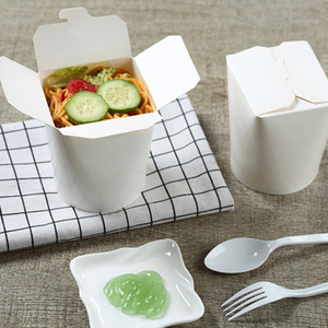 Chất lượng cao cấp thực phẩm takeout giấy thực phẩm đóng gói Hộp 8oz 16oz 26oz 32oz PE Ramen mì hộp - Product Image 1