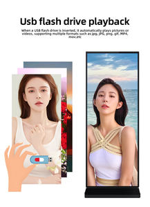 Affichage numérique vertical sur pied de <span class=keywords><strong>69</strong></span> pouces à écran plein pour la publicité commerciale dans les centres commerciaux - Product Image 4