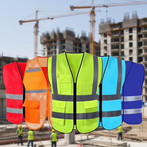 Vêtements de sécurité réfléchissants personnalisés, gilet réfléchissant vert fluorescent, travaux de construction, service routier, utilisation nocturne, fabriqué aux États-Unis - Product Image 4