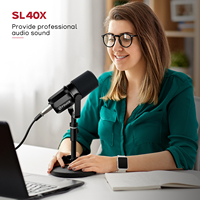 Nouveau Microphone Professionnel Filaire FDUCE Sl40x Entièrement Métallique, Microphone Cardioïde Anti-Bruit pour Enregistrement en Studio