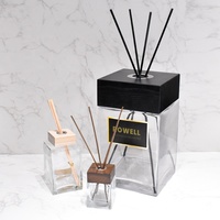 Nouveau design bouteille en verre bouteille carrée diffuseur de roseau de luxe 5L