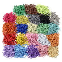 Vente en gros de chaînes en métal colorées avec perles et boules, jouet en peluche, connecteur de porte-clés pour bracelet, accessoires de fabrication de bijoux