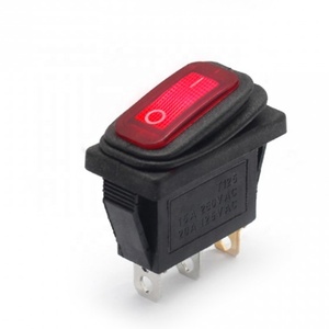 KCD3 12V 220V Màu Xanh Lá Cây Vàng Không Thấm Nước Ip67 Illuminated Chuyển Đổi Chuyển 3Pins On Off Dpdt Thuyền Pc Power Button Rocker Chuyển - Product Image 2