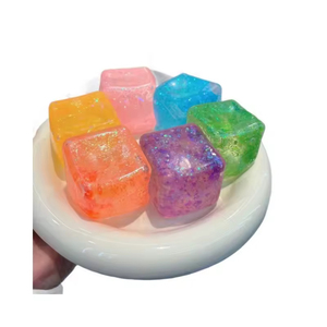 Juguete Sensorial Antiestrés Divertido para Niños, Cubo de Hielo Cuadrado con Forma de Copo de Nieve, Maltosa - Product Image 1