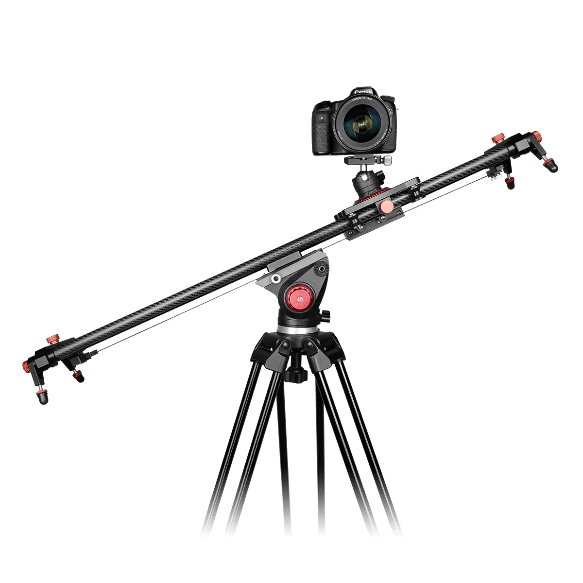 JingYing — caméra vidéo professionnelle, en fibre de carbone, curseur motorisé, avec contrôle sans fil, 80cm, 100cm, 2.4G