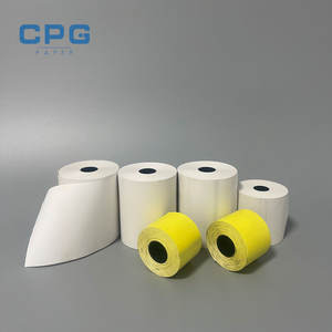 Rouleau de papier thermique industriel de qualité professionnelle 80x70mm 57x45mm 65gsm Longue image Sans BPA pour clinique médicale et logistique POS - Product Image 1