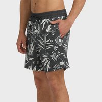 Shorts de bain OEM avec logo et taille élastique, maillots de bain personnalisés écologiques pour les centres de villégiature, commandes en gros bienvenues