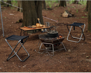 Tabouret de camping pliable portable pour le jardinage en plein air, la pêche, le barbecue, la randonnée avec sac de transport - Product Image 5