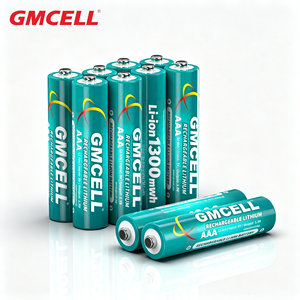 Piles AAA au lithium-ion GMCELL 1,5 Volt 1300 mWh, lot de piles AAA rechargeables au lithium-ion pour lecteur MP3 - Product Image 1