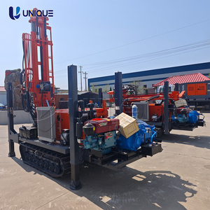 Machine de forage de puits d'eau automatique de type chenillé, profondeur 260m, moteur diesel 380V, marque UNIQUE, état neuf, pour usage domestique - Product Image 5