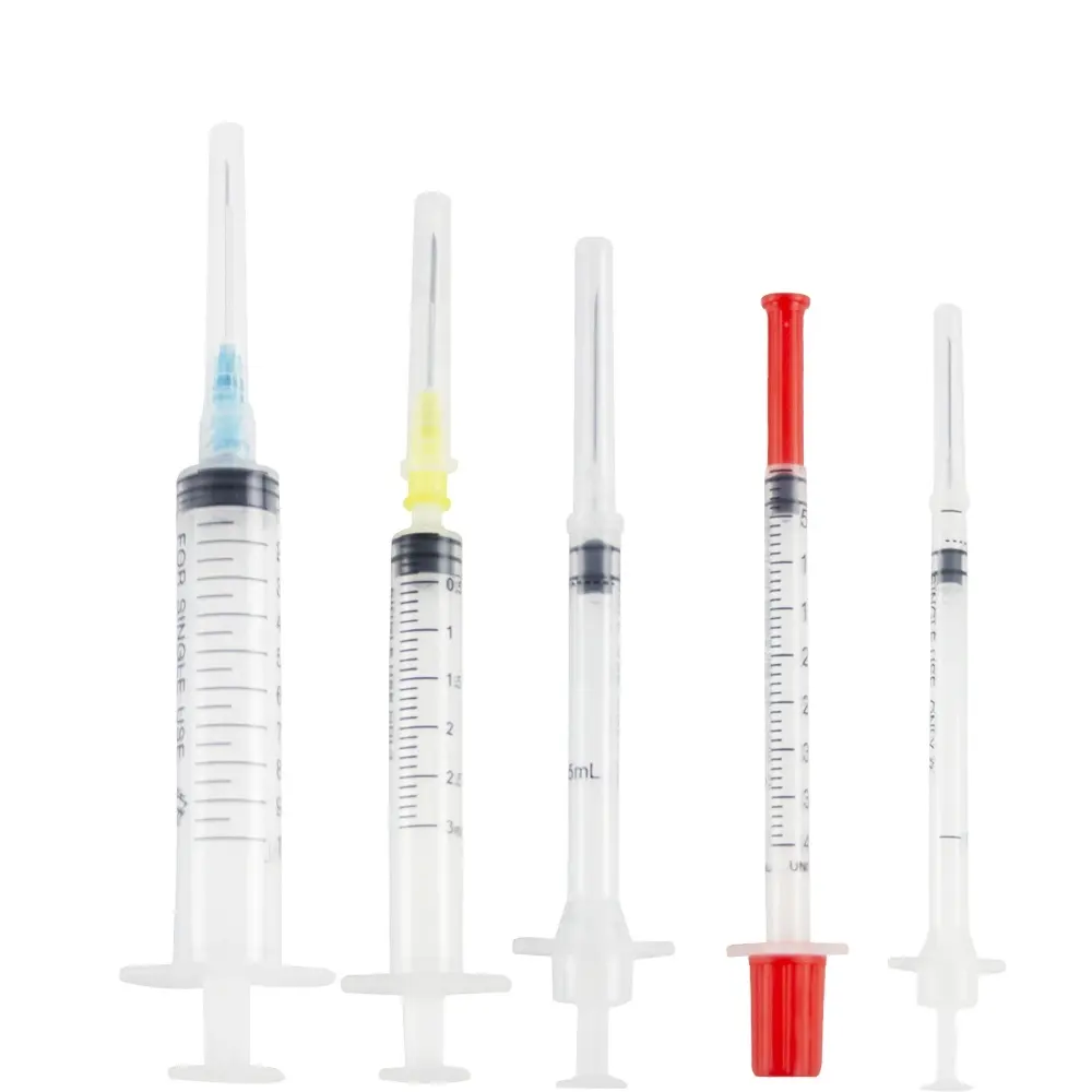 Hot sale syringe manufacturer luer lock 1ml 3ml 5ml syringes disposable with needles