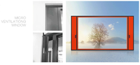 Fenêtre à battants en aluminium moderne insonorisée à micro-ventilation, acier inoxydable, style coulissant fixe, conception de persiennes verticales