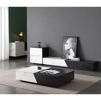 Meubles de salon modernes en bois meuble TV de luxe support en bois et ensemble de tables basses