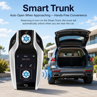 Kunci Mobil Pintar LCD Layar Sentuh OBD 4 Tombol Start/Stop untuk Mercedes Benz Chevrolet Aluminium Alloy Keyless Entry CF618