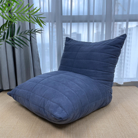 Fauteuil pouf moderne en velours avec housse amovible, rembourré en mousse, canapé-lit une place avec rangement pour usage intérieur