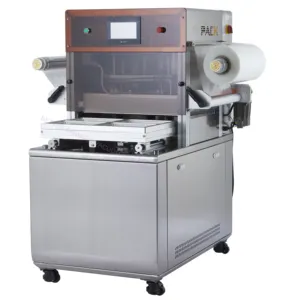 DJL-440VS halbautomat ische Lebensmittel Fleisch Fisch Vakuum Haut Verpackungs maschine Tray Sealer