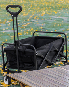 Heavy Duty Capacity Garden Collapsible Folding Outdoor Utility Wagon <b>Foldable</b> Beach Cart for Camping - Product Image 2