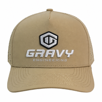 Casquette de golf 5 panneaux personnalisée avec logo brodé 3D, ajustable, respirante et performante pour hommes