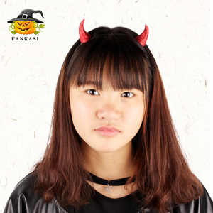 Diadema con Cuernos de Diablo para Halloween, Pankasi, con Brillantina Roja, de Plástico, Accesorio de Disfraz Unisex, para Fiestas - Product Image 3