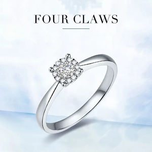 Anillo de plata 925 con circonita transparente, fabricado en china - Product Image 5