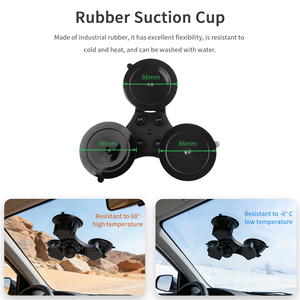 VINmounts new 1-inch ball head single suction mount, RAM B double socket arm compatible, Car window installation - Product Image 3
