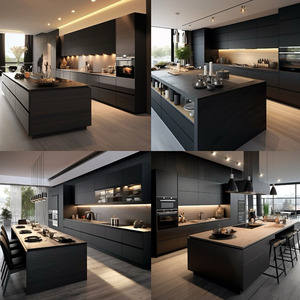 Moderno Australia estándar <span class=keywords><strong>de</strong></span> lujo barato China muebles <span class=keywords><strong>de</strong></span> diseño conjuntos isla melamina madera maciza gabinetes <span class=keywords><strong>de</strong></span> cocina - Product Image 2