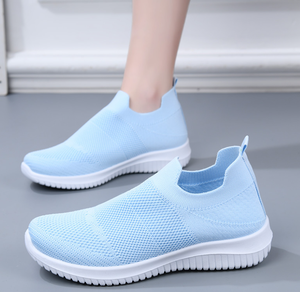 X Weiche Baumwollstoff-Komfortschuhe für Damen, lässige, atmungsaktive Slip-On-Schuhe - Product Image 4
