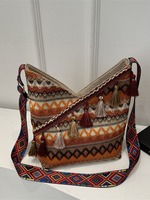 Nouveau Sac à Dos Femme en Peluche Style Ethnique 2026 - Tendance et Mode, Grande Capacité en Polyester et Toile
